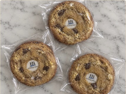 Custom branded sea salt cookie