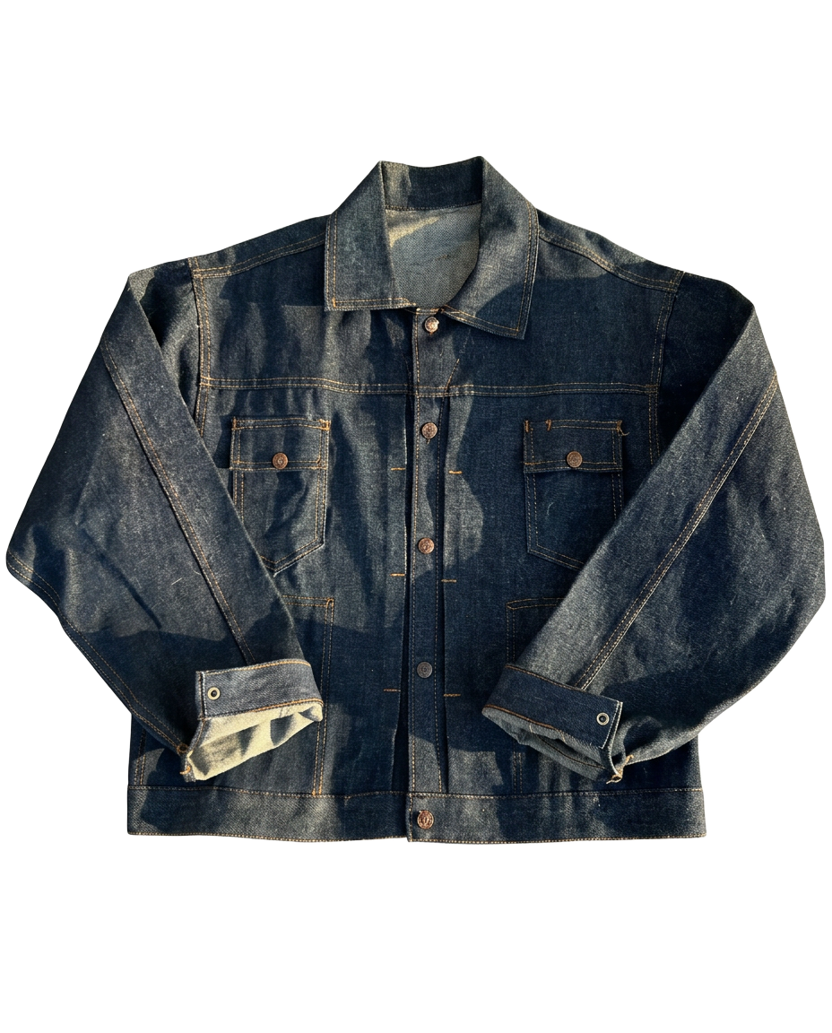 Dark denim trucker jacket